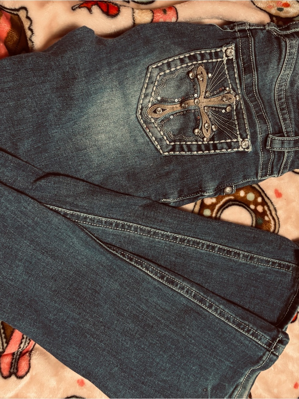 Embellished Pocket Dark Wash Jeans